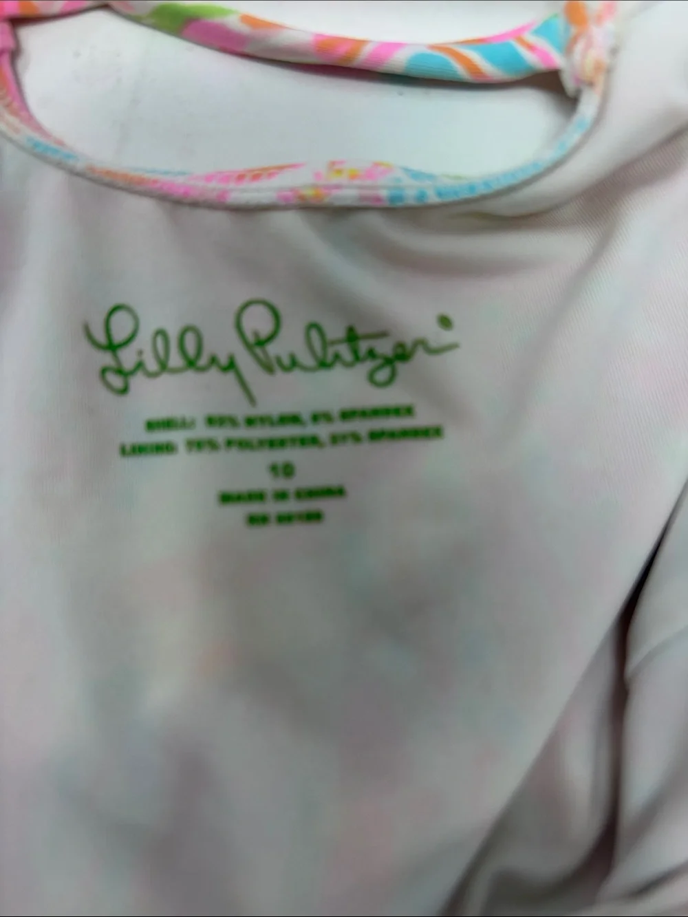 Lilly Pulitzer Kids Pink Multicolor One-Piece Swimsuit Size 10